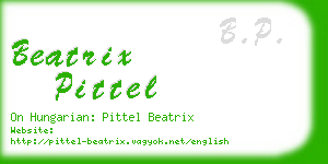 beatrix pittel business card